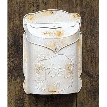 Rustic White Post Box - The Fox Decor